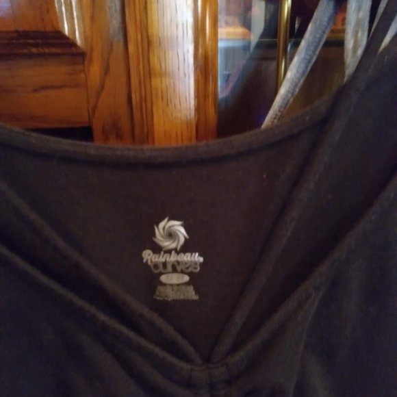 New Rainbeau Curves Pull-over Leisurewear Short Sleeve Top Black Sz 22-24 - Picture 3 of 6